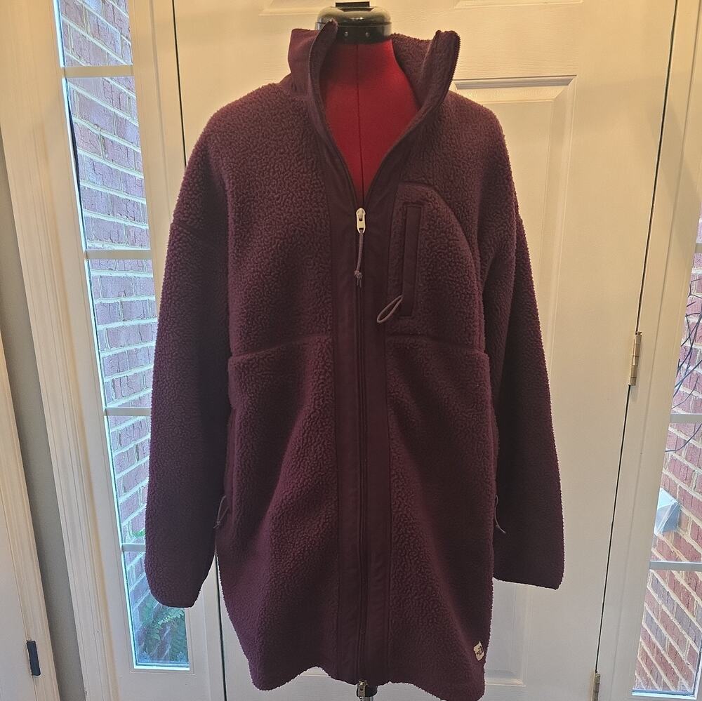 The North Face Cragmont Fleece Long Coat/Parka Women’s Jacket Burgundy XL